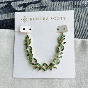 Kendra Scott Green Crystal Gold Tennis Bracelet - Rosalie